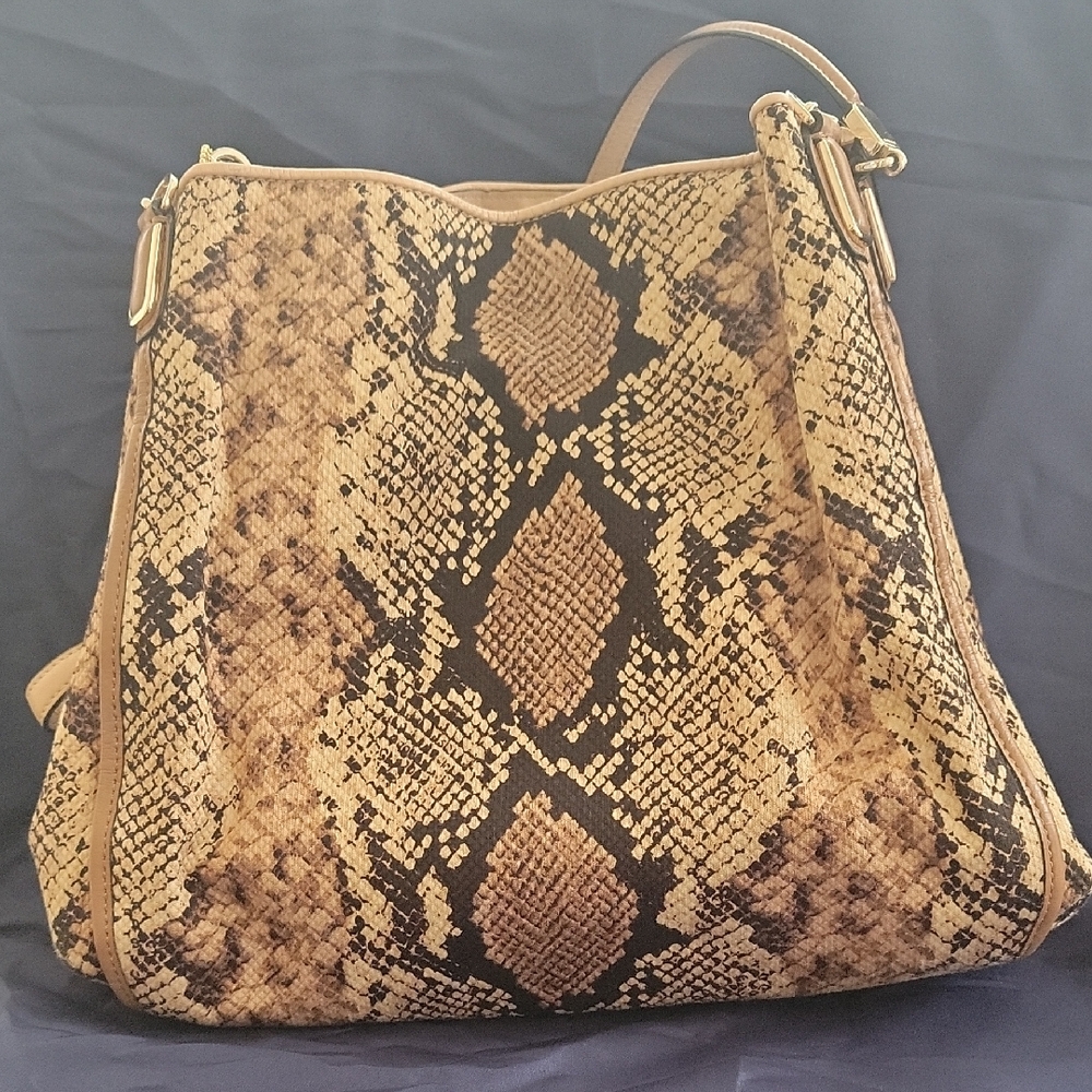Snakeskin Patterned Tote Bag